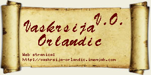 Vaskrsija Orlandić vizit kartica